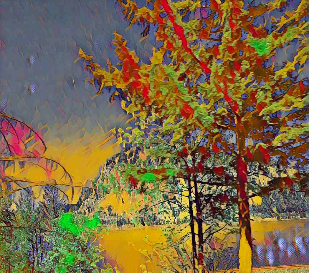 Colorful abstract gallery artwork